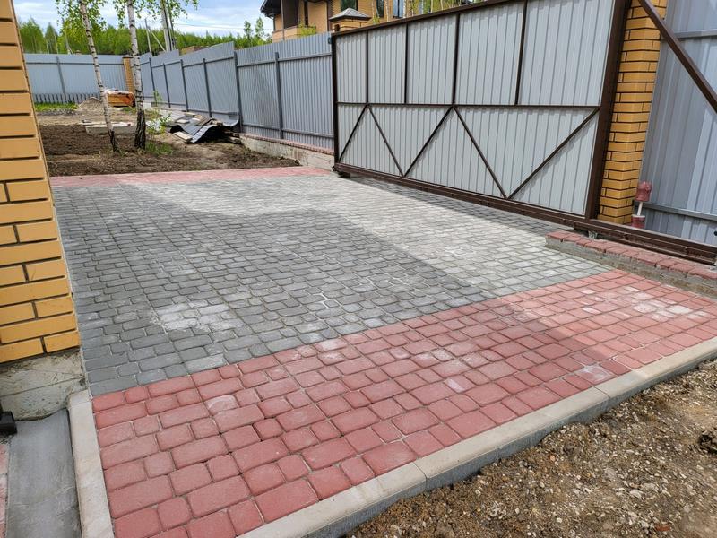 Тротуарная плитка в д. Ямны, Тульская область