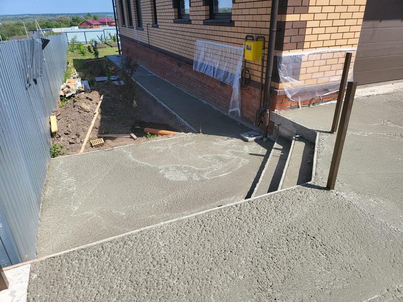 Отмостка и площадки в д. Маслово, Тульская область