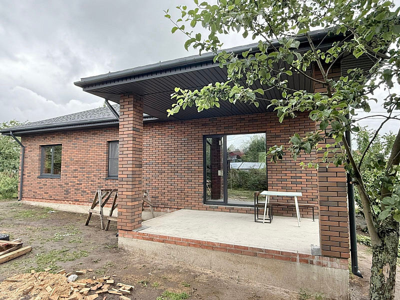 Коттедж по типовому проекту МОДЕРН с верандой в СНТ Строитель, с/о Иншинский, Тульская область