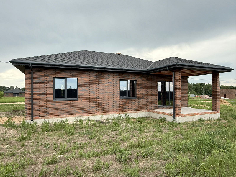 Коттедж по типовому проекту МОДЕРН с верандой в Коттеджном Поселке "Виктория", с. Федоровка, Тульская область