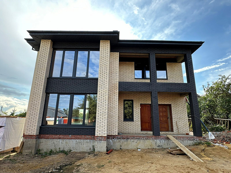 Коттедж по индивидуальному проекту на проезде Полежаева, Тула